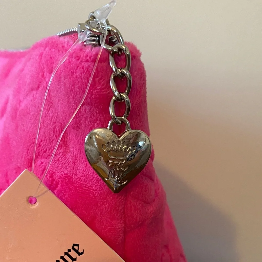 Juicy Couture Hot Pink Embossed Clutch Cosmetics Bag NWT
